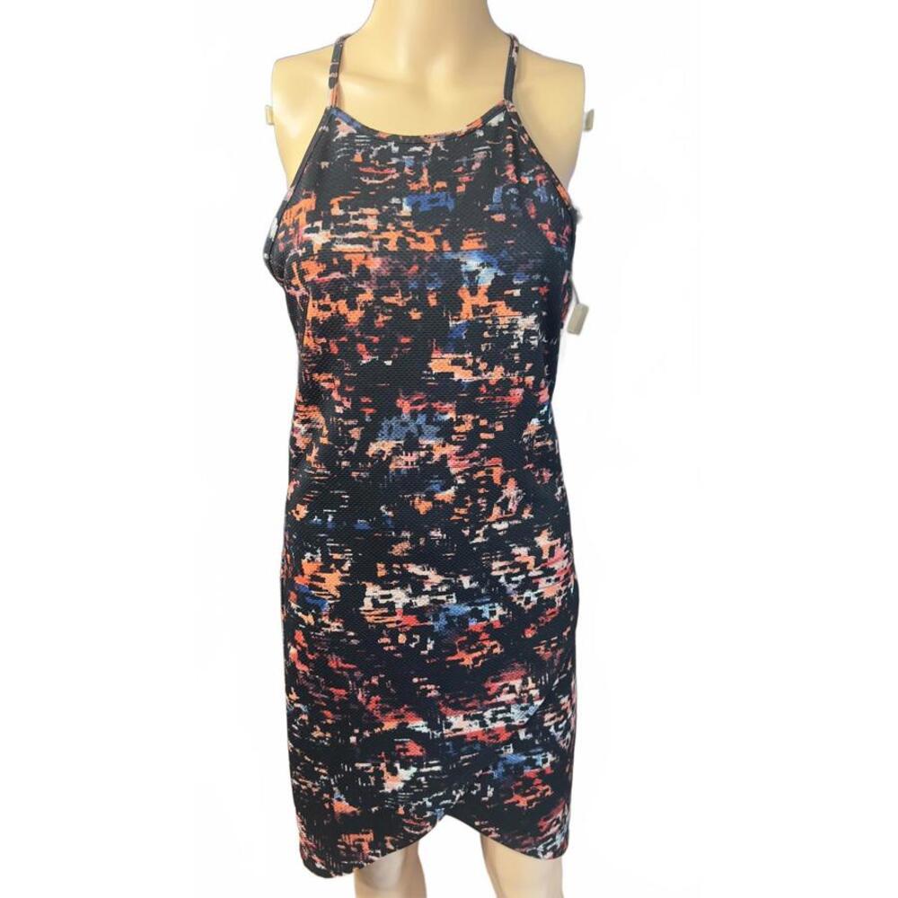 Vibrant Abstract Print Slip Dress